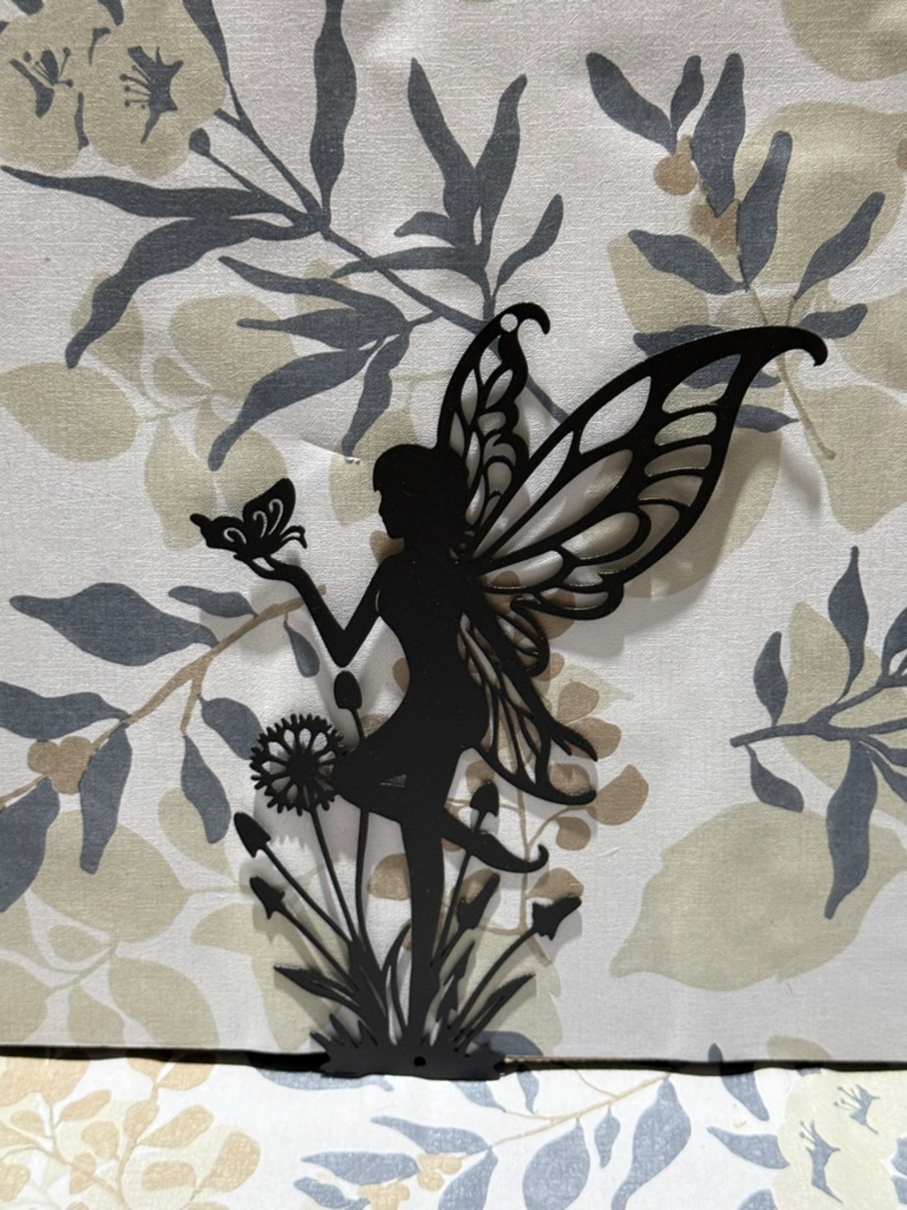 Black Fairy Silhouette Metal Wall Art - Decorative Home Wall Decor